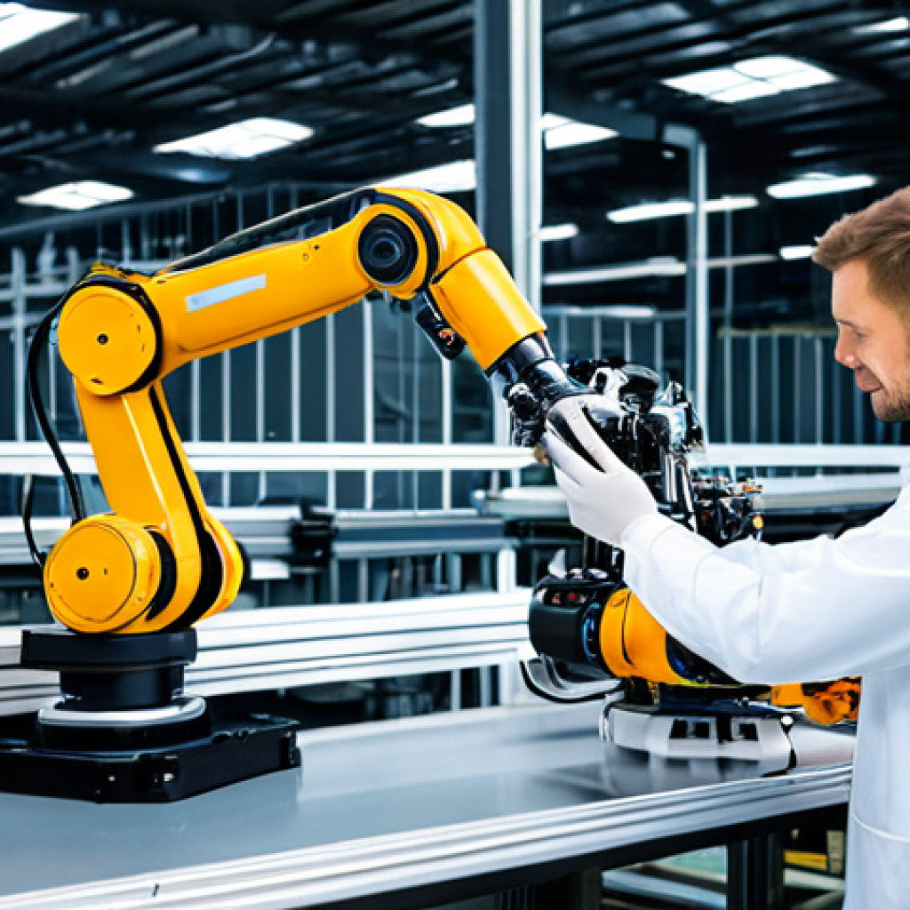 **

"A professional automation engineer in a clean, modern factory setting, inspecting a robotic arm on an assembly line, fully clothed, appropriate attire, safe for work, perfect anatomy, natural proportions, professional industrial photography, well-lit, family-friendly."

**