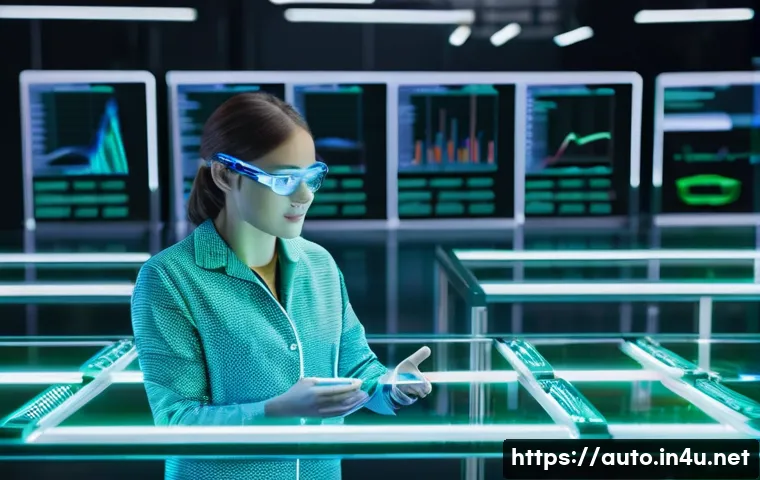 스마트 팩토리에서의 데이터 분석 - **Prompt 1: Data Mining for Hidden Gems in a Smart Factory**
A futuristic, highly automated smar...